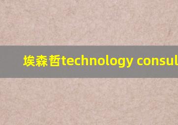 埃森哲technology consulting